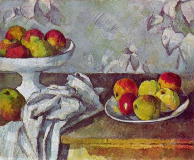 Paul Cezanne Stilleben mit apfeln und Fruchtschale Sweden oil painting art